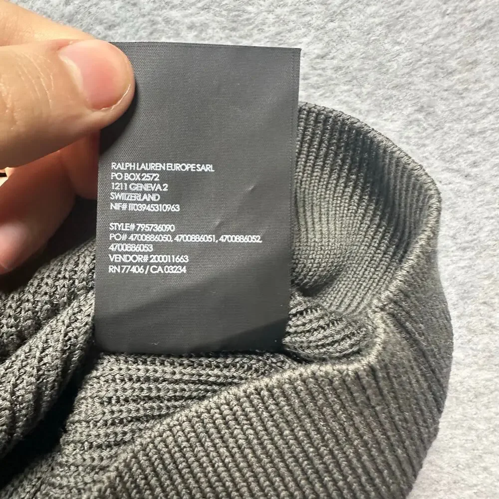 Club Monaco Ribbed Baseball Collar Sweater XS Grey Green